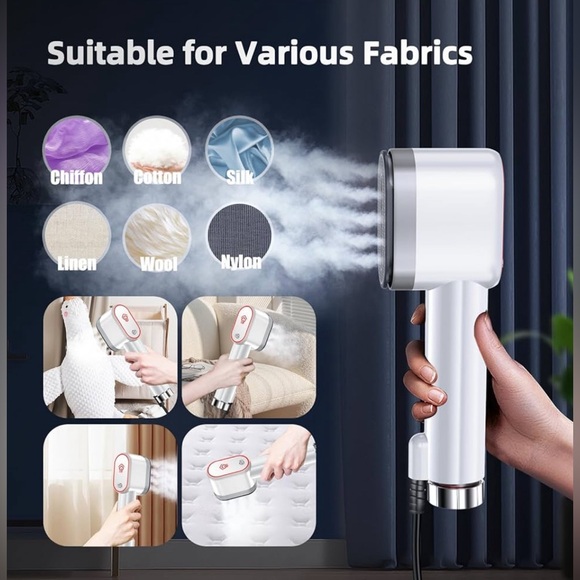 Handheld Steamer for Clothes Portable Travel Steamer Horizontal & Vertical Steam - Picture 4 of 7